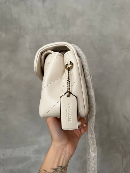 Coach Tabby Shoulder Bag With Quilting Milk [оригінальна брендована коробка] со9003 фото