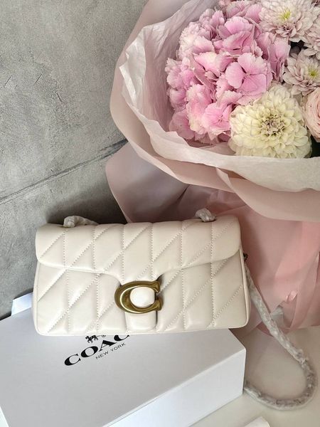 Coach Tabby Shoulder Bag With Quilting Milk [оригінальна брендована коробка] со9003 фото