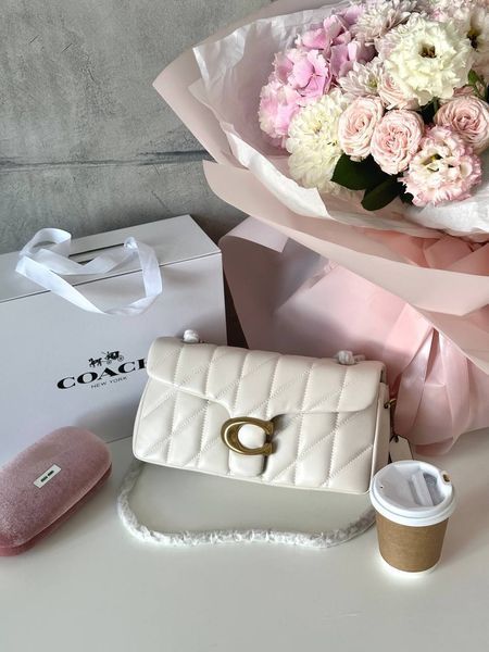 Coach Tabby Shoulder Bag With Quilting Milk [оригінальна брендована коробка] со9003 фото