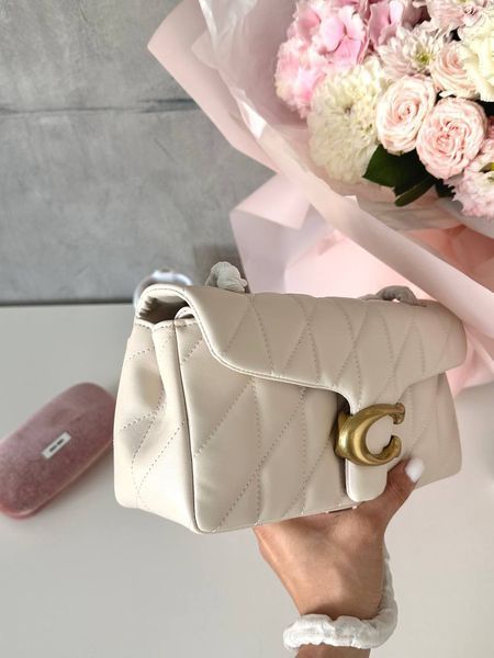 Coach Tabby Shoulder Bag With Quilting Milk [оригінальна брендована коробка] со9003 фото