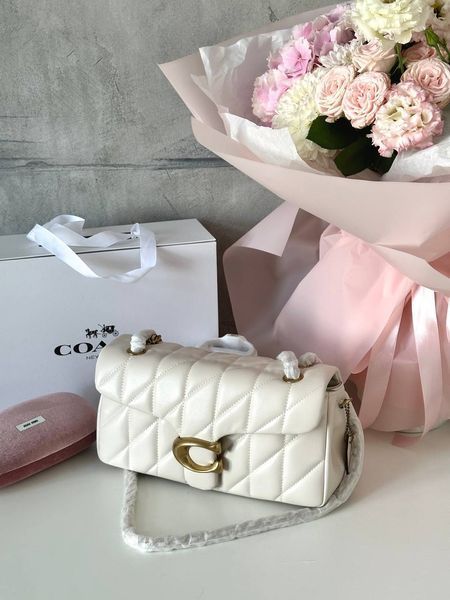 Coach Tabby Shoulder Bag With Quilting Milk [оригінальна брендована коробка] со9003 фото