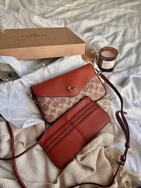 COACH Women's Wyn Crossbody Handbag Brown [крафт коробка] pr0089 фото