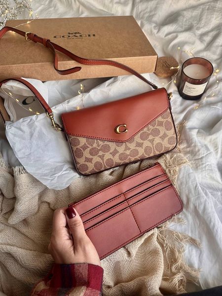 COACH Women's Wyn Crossbody Handbag Brown [крафт коробка] pr0089 фото