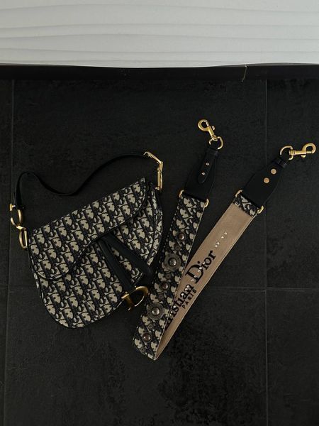 Dior Saddle Bag with Strap Blue Dior Oblique Jacquard [звичайна бренд коробка] pr0014 фото