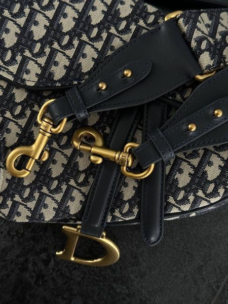Dior Saddle Bag with Strap Blue Dior Oblique Jacquard [звичайна бренд коробка] pr0014 фото