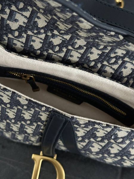 Dior Saddle Bag with Strap Blue Dior Oblique Jacquard [звичайна бренд коробка] pr0014 фото