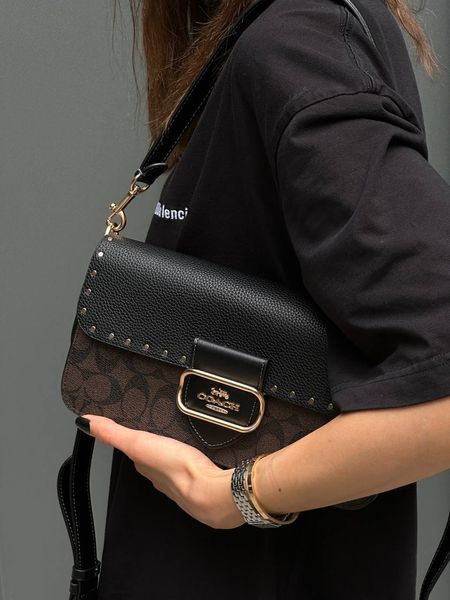 Morgan Crossbody In Colorblock Signature Canvas With Rivets pr23331 фото