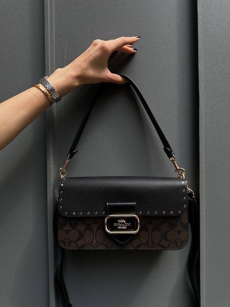 Morgan Crossbody In Colorblock Signature Canvas With Rivets pr23331 фото