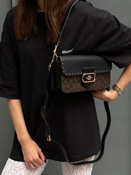 Morgan Crossbody In Colorblock Signature Canvas With Rivets pr23331 фото