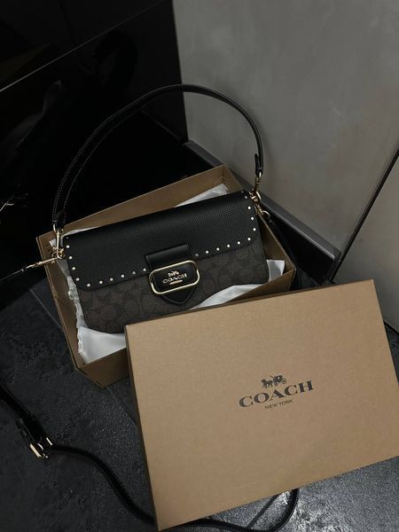 Morgan Crossbody In Colorblock Signature Canvas With Rivets pr23331 фото