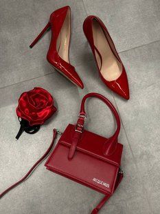 Jacquemus Le Chiquito Moyen Boucle Red pr1027 фото