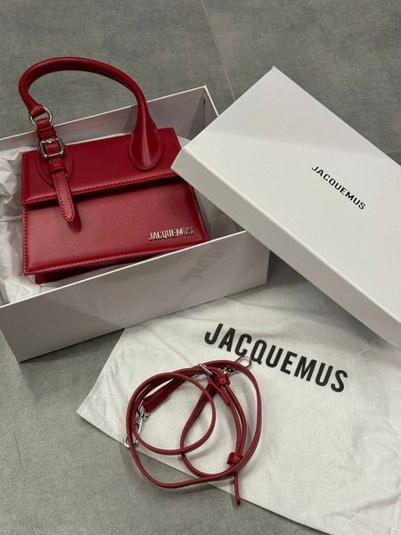 Jacquemus Le Chiquito Moyen Boucle Red pr1027 фото