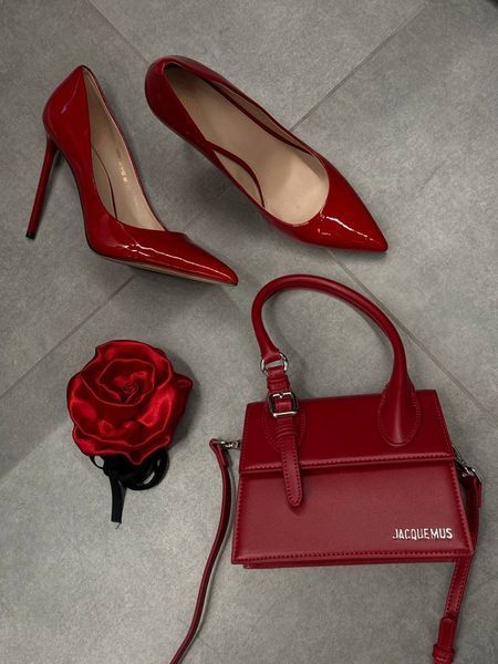 Jacquemus Le Chiquito Moyen Boucle Red pr1027 фото