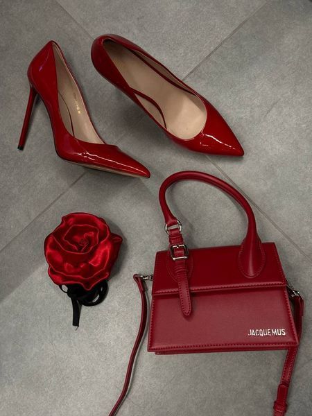 Jacquemus Le Chiquito Moyen Boucle Red pr1027 фото