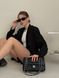 Chanel Classic 1.55 Small Single Flap in Black/Silver [Коробка магніт] pr002923 фото 12