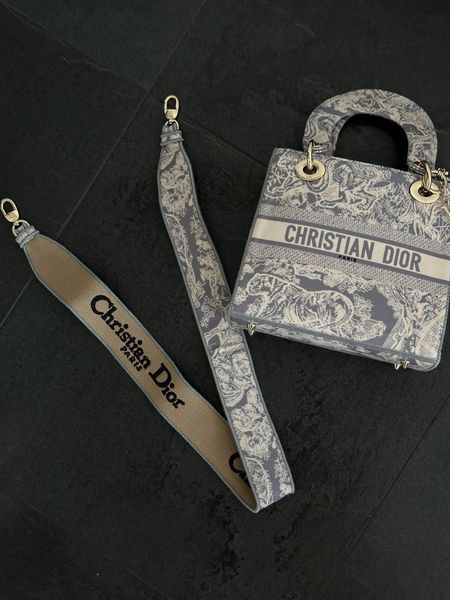 Christian Dior Medium Lady D-Lite Bag Light Grey [оригінальна коробка] pr01243 фото