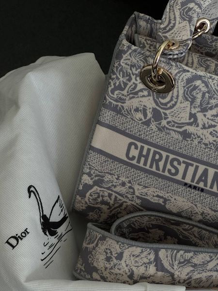 Christian Dior Medium Lady D-Lite Bag Light Grey [оригінальна коробка] pr01243 фото