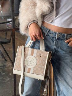 Coach Dempsey Tote in Signature Jacquard with Stripe [оригінальна коробка] pr0165 фото