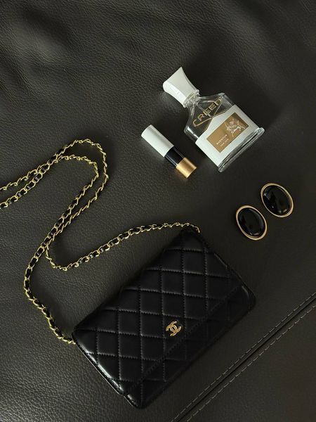 Chanel Classic Wallet on Chain Quilted Caviar Black/Gold Магнітна Коробка pr8010 фото