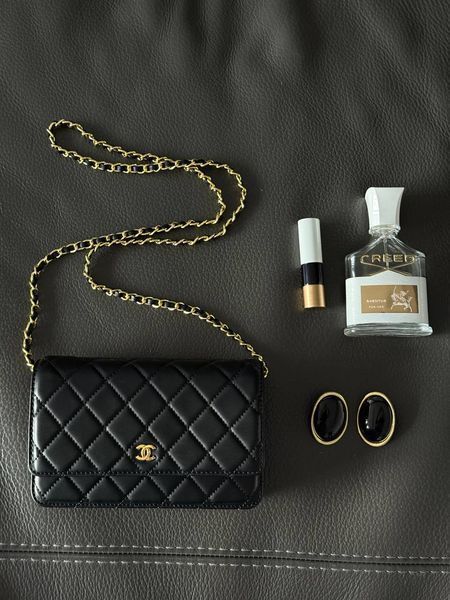 Chanel Classic Wallet on Chain Quilted Caviar Black/Gold Магнітна Коробка pr8010 фото
