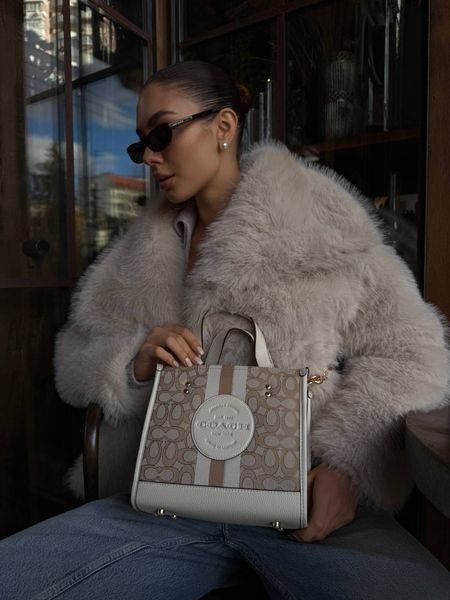 Coach Dempsey Tote in Signature Jacquard with Stripe [оригінальна коробка] pr0165 фото