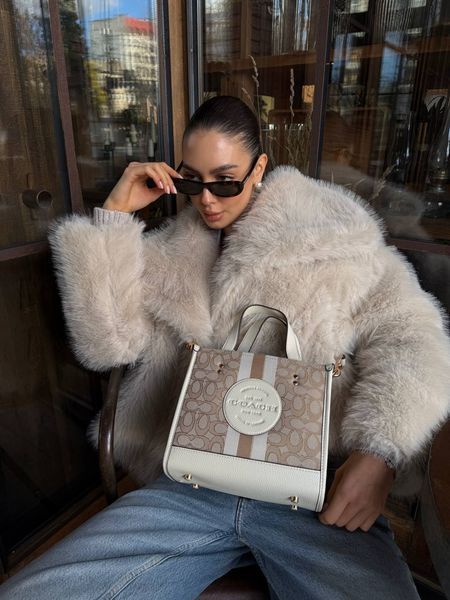 Coach Dempsey Tote in Signature Jacquard with Stripe [оригінальна коробка] pr0165 фото