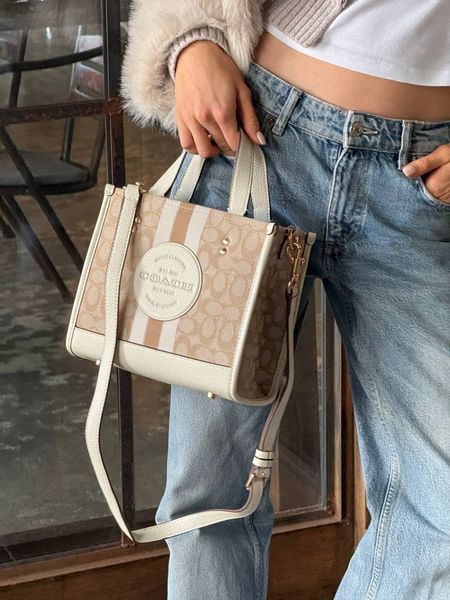 Coach Dempsey Tote in Signature Jacquard with Stripe [оригінальна коробка] pr0165 фото