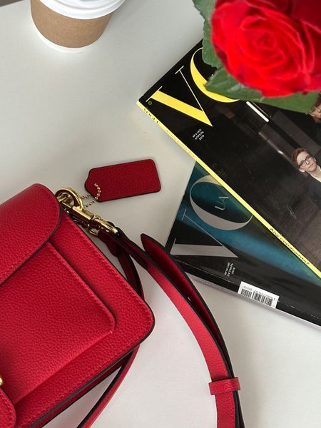 Coach Tabby Shoulder Bag Red [крафтова коробка] pr0092 фото