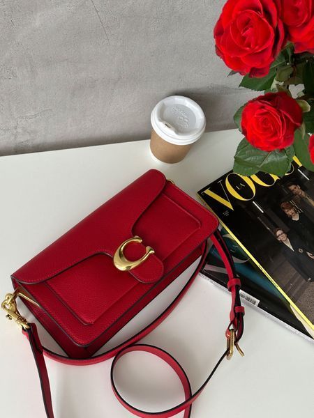 Coach Tabby Shoulder Bag Red [крафтова коробка] pr0092 фото