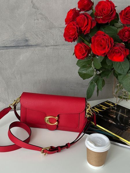 Coach Tabby Shoulder Bag Red [крафтова коробка] pr0092 фото