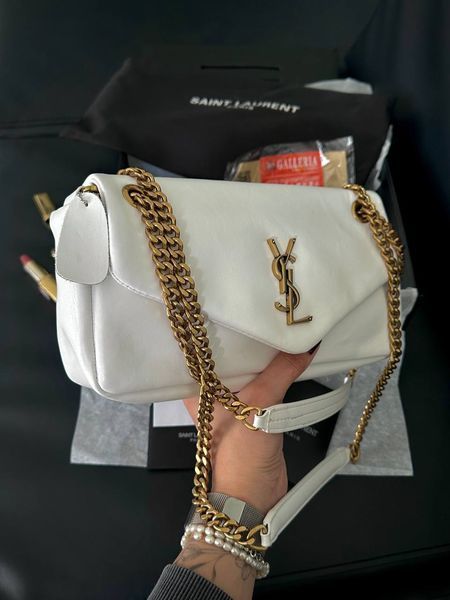 Saint Laurent Calypso In Plunged Lambskin YSL White оригінальна коробка ysl9002 фото