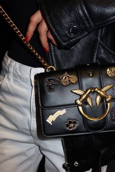 Pinko Mini Love Bag One Simply With Enamel Pin Black [оригінальна коробка] pink1006 фото