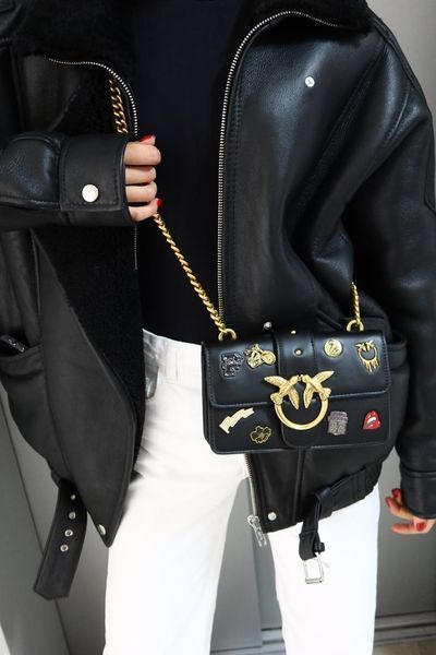 Pinko Mini Love Bag One Simply With Enamel Pin Black [оригінальна коробка] pink1006 фото