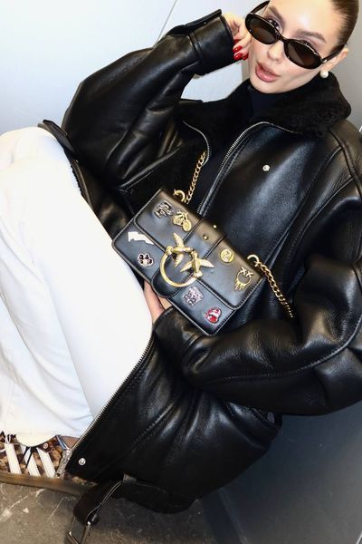 Pinko Mini Love Bag One Simply With Enamel Pin Black [оригінальна коробка] pink1006 фото