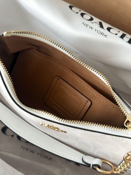 cCoach Teri Shoulder Bag In Signature Canvas Milk крафтова коробка pr97041  фото