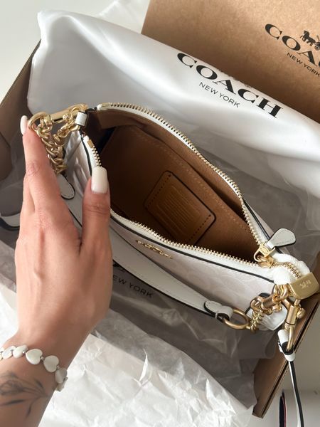 cCoach Teri Shoulder Bag In Signature Canvas Milk крафтова коробка pr97041  фото