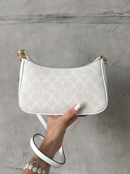 cCoach Teri Shoulder Bag In Signature Canvas Milk крафтова коробка pr97041  фото