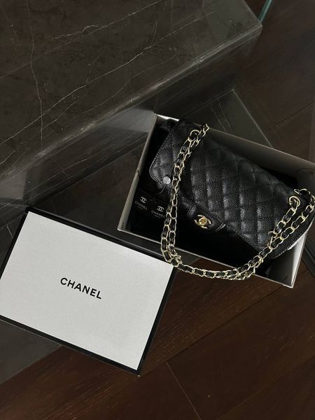 Chanel Classic Medium Flap Bag. PREMIUM Текстурна шкіра [ [Коробка магніт]] pr002920 фото