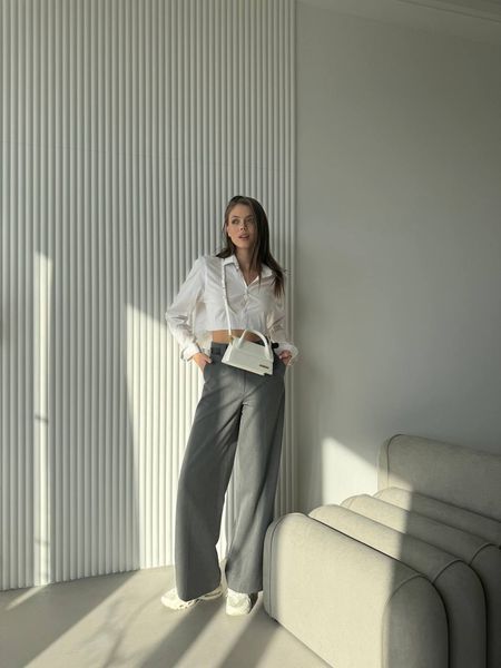 Jacquemus Le Chiquito Long White Leather Top WHITE pr1010 фото