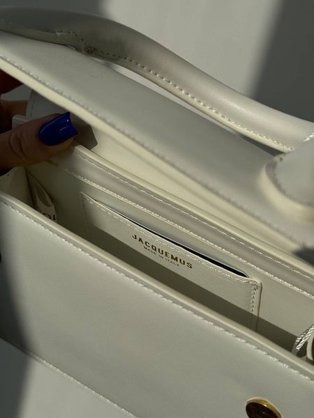 Jacquemus Le Chiquito Long White Leather Top WHITE pr1010 фото