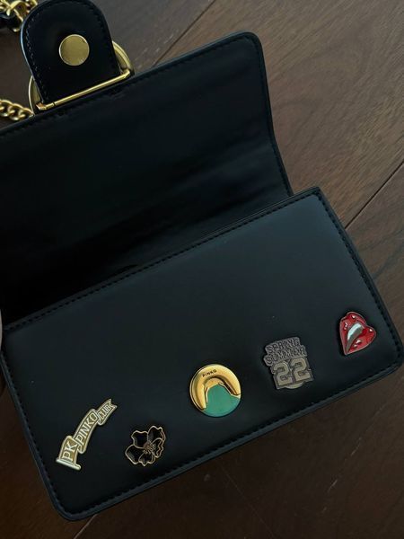 Pinko Mini Love Bag One Simply With Enamel Pin Black [оригінальна коробка] pink1006 фото