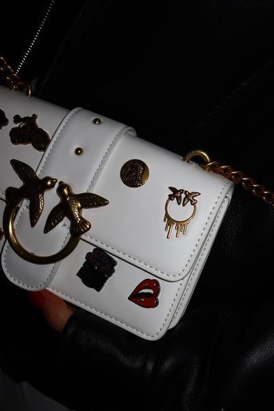 Pinko Mini Love Bag One Simply With Enamel Pin White [оригінальна коробка] pink1007 фото