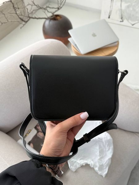 Celine Teen Triomphe Bag Black in Shiny Calfskin PREMIUM [оригінальна коробка] pr02422 фото