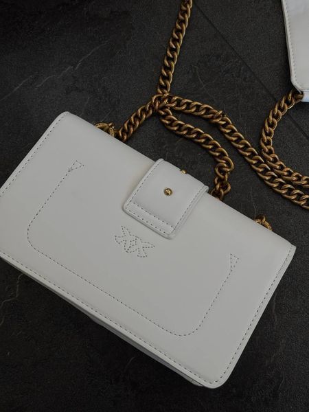 Pinko Mini Love Bag One Simply With Enamel Pin White [оригінальна коробка] pink1007 фото