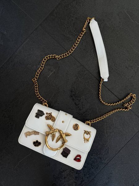 Pinko Mini Love Bag One Simply With Enamel Pin White [оригінальна коробка] pink1007 фото