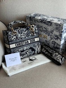 Christian Dior Medium Lady D-Lite Bag Dark Grey [оригінальна коробка] pr01241 фото