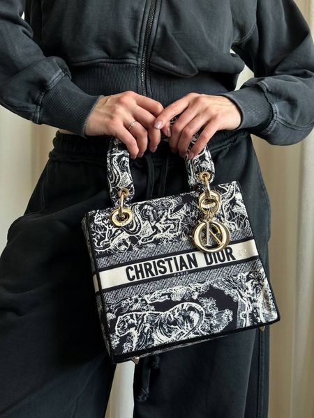 Christian Dior Medium Lady D-Lite Bag Dark Grey [оригінальна коробка] pr01241 фото