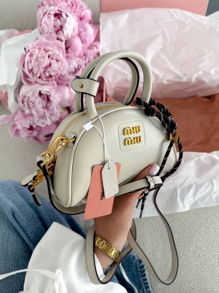 Miu Miu Leather Top-Handle Bag White [оригінальна коробка] miu2503 фото