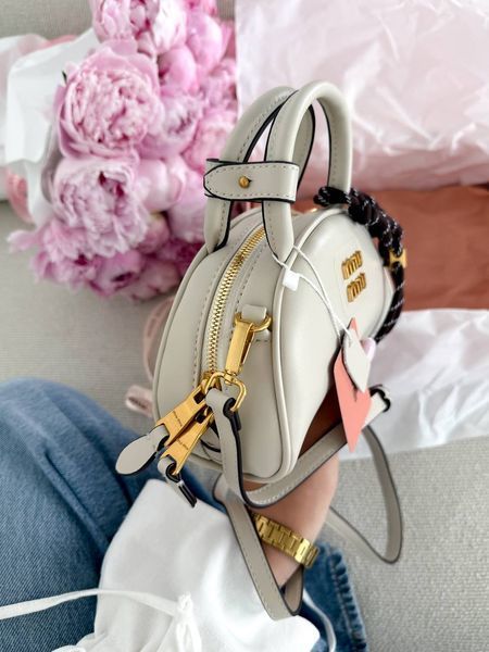 Miu Miu Leather Top-Handle Bag White [оригінальна коробка] miu2503 фото