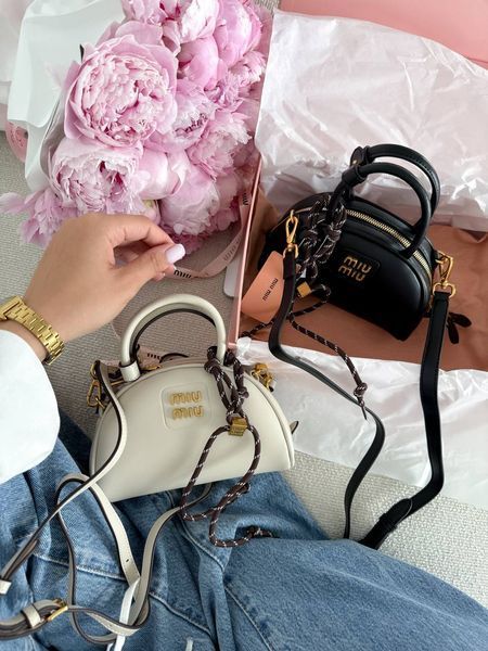 Miu Miu Leather Top-Handle Bag White [оригінальна коробка] miu2503 фото